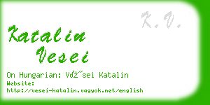 katalin vesei business card